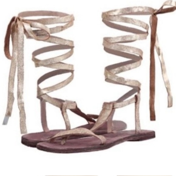 Free People Delilah Wrap/Lace up Gladiator Sandals Size 39 - Picture 3 of 12